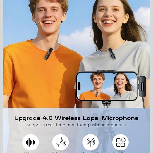 Wireless Microphone Set for Smartphones - Black - Picture 6 of 7